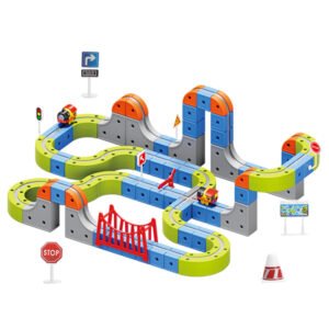 electric train set for kids with magnetic rail 86 pcs