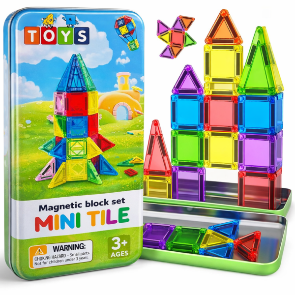 40 pieces mini magnetic tiles