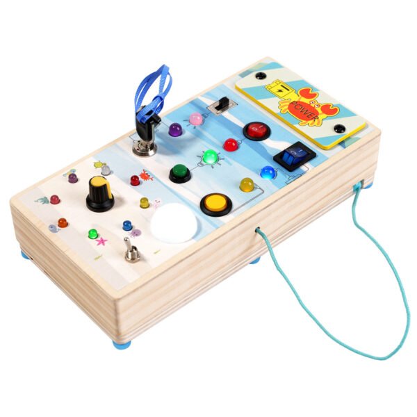 wooden busy board marine maze design