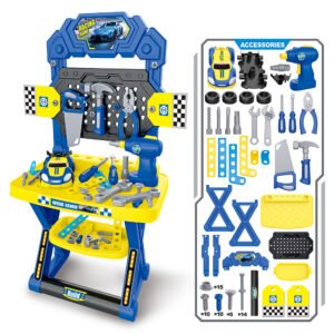 Kids Tool Bench Set - Blue & Yellow