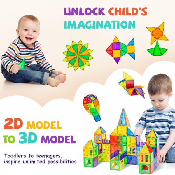 60 pieces deluxe magnetic tiles