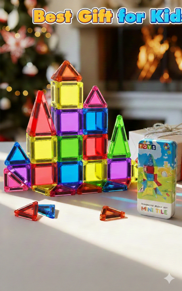 40 pieces mini magnetic tiles