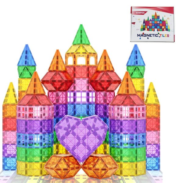 120 pieces deluxe magnetic tiles