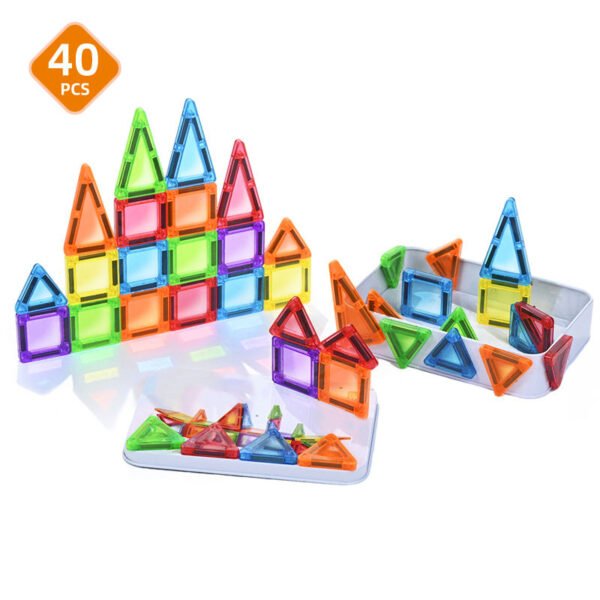 40 pieces mini magnetic tiles