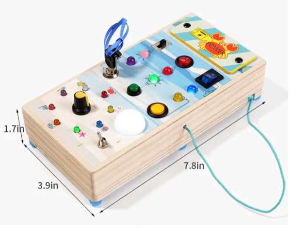 wooden busy board marine maze design